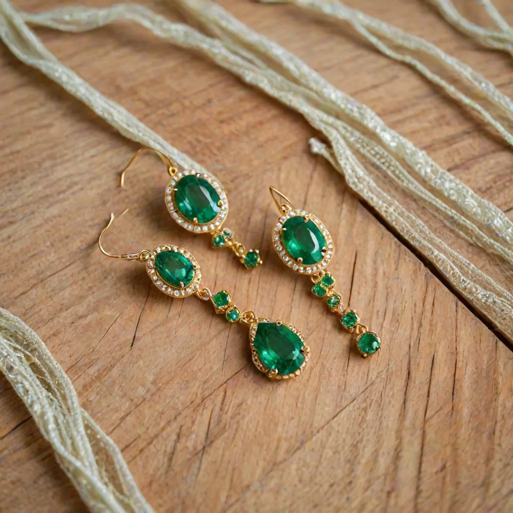 Jakie kolczyki pasują do zielonej sukienki?